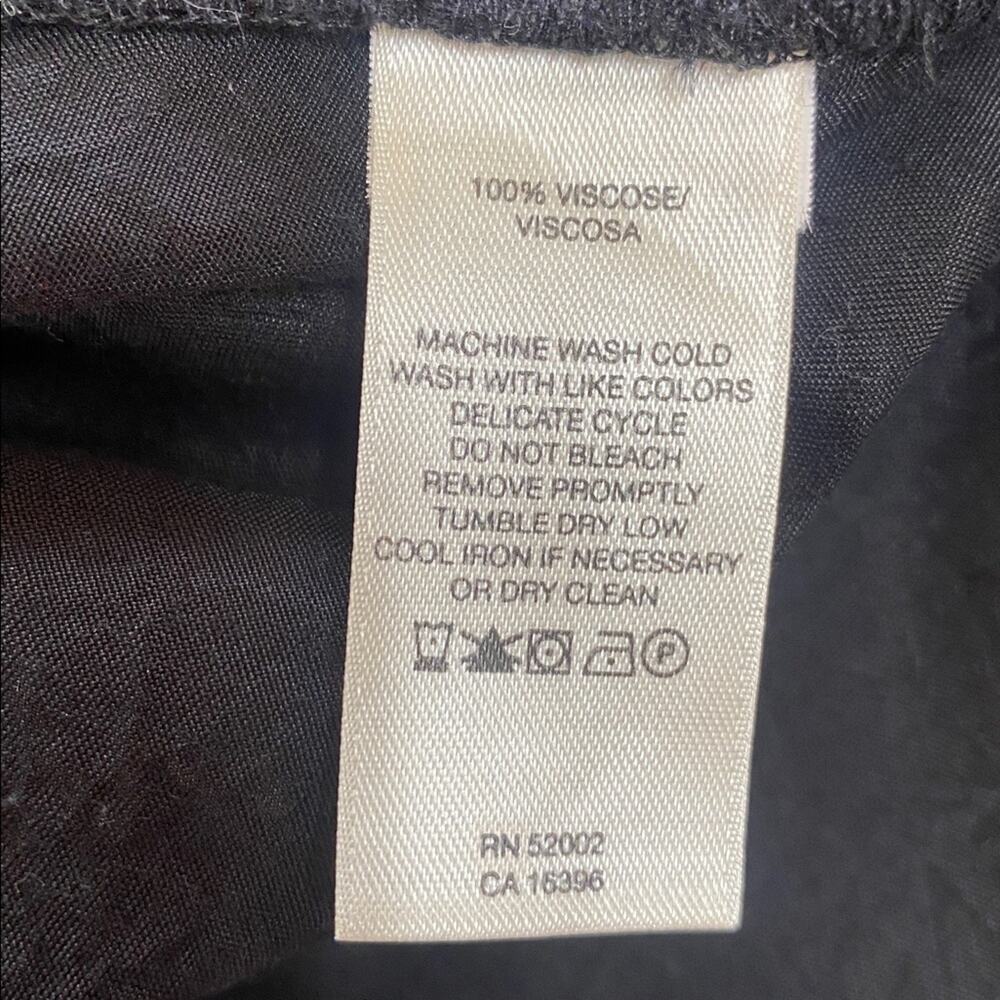 Black Zippered Dress Collar Sleeveless P2P 18.5” Length 34” Punk Rock Moto Alt - Picture 8 of 9